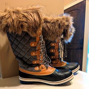 Like New Women's Fur Snow Boots size 10